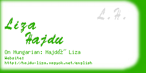 liza hajdu business card